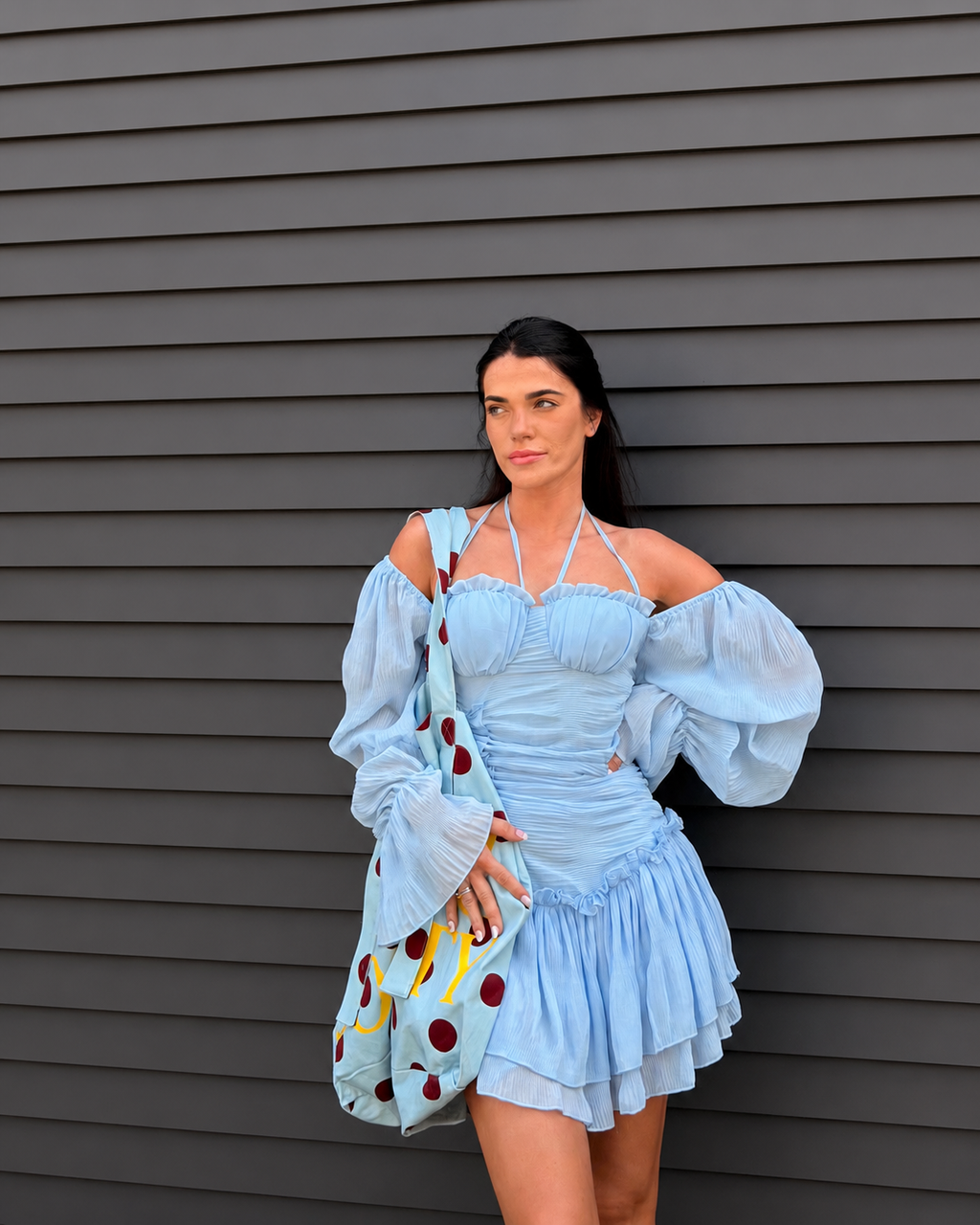 VESTIDO CURTO PLISSADO