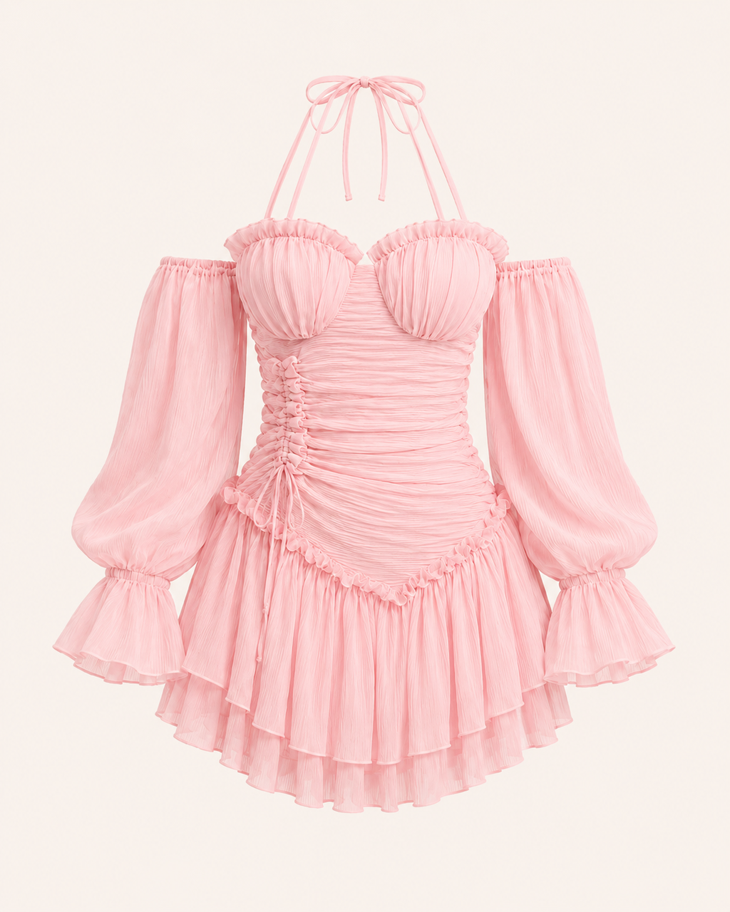 VESTIDO PLISSADO CURTO