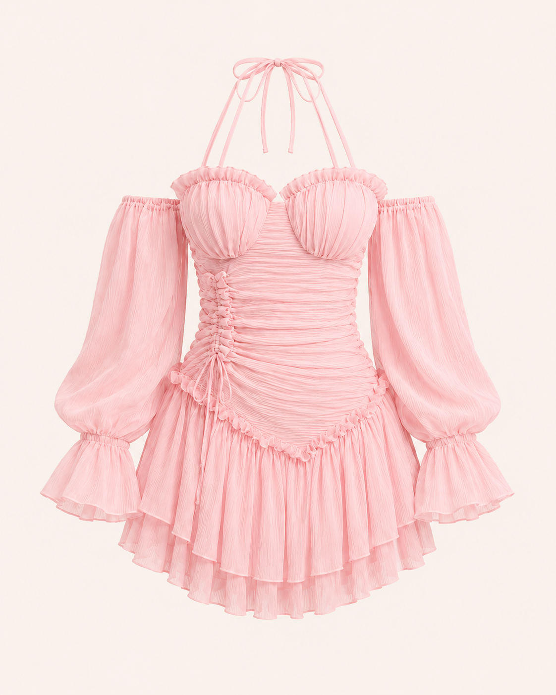 VESTIDO PLISSADO CURTO