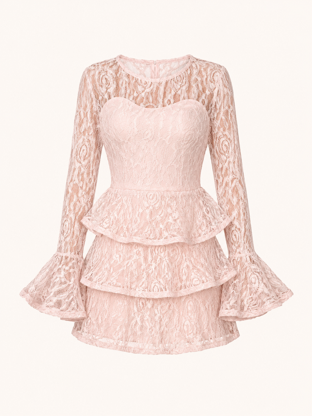 VESTIDO CURTO RENDA ESTRUTURADO