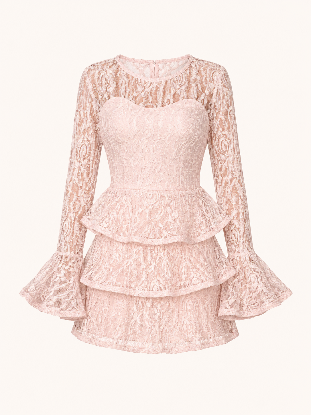 VESTIDO CURTO RENDA ESTRUTURADO