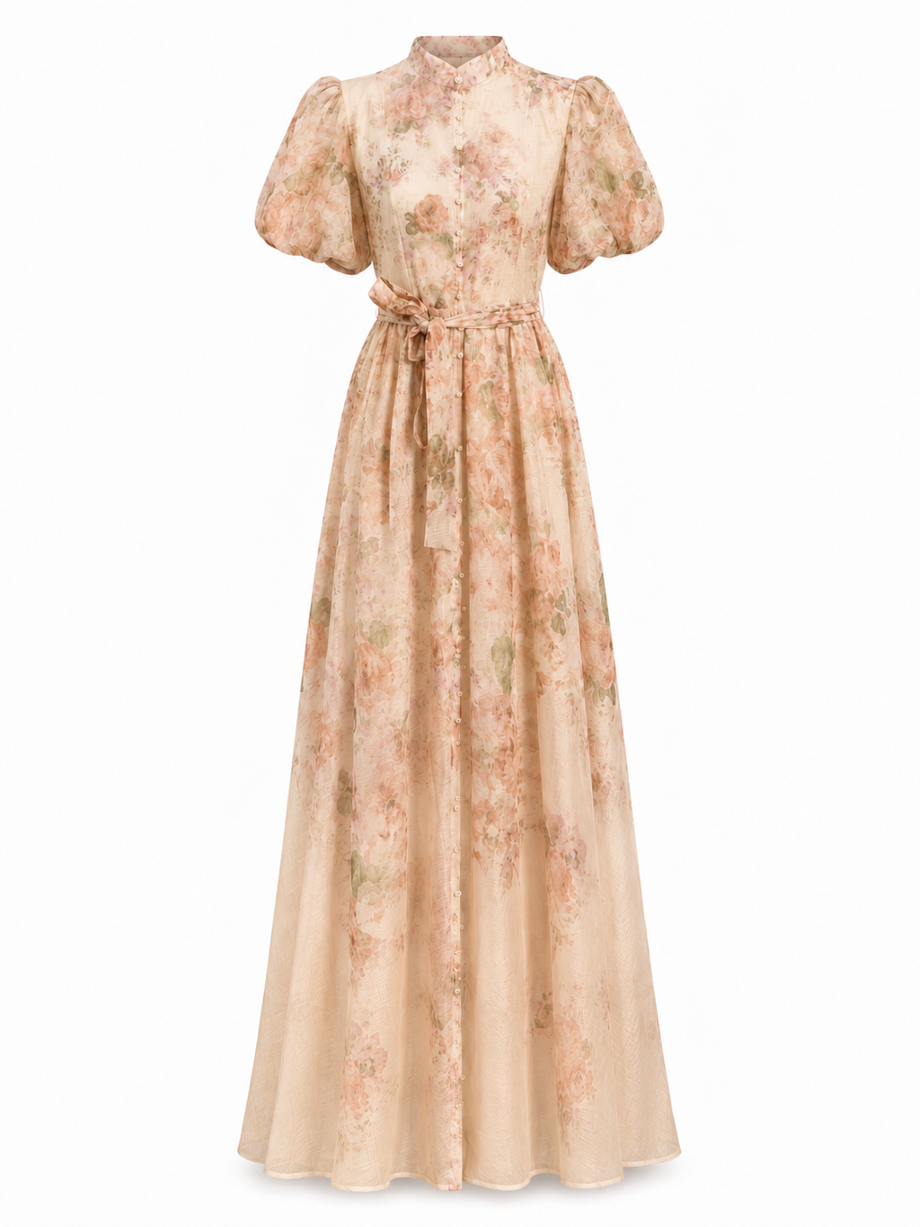 VESTIDO EM ORGANZA MANGAS BALÃO