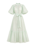 VESTIDO MIDI EM ORGANZA